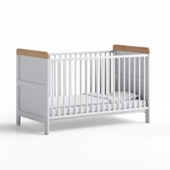 Little Acorns Classic Oak Effect Cot Bed And 3 Drawer Chest Nursery Set -Home Furnishing Store 30892457 alt02