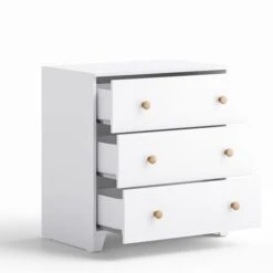 Little Acorns Classic Oak Effect Cot Bed And 3 Drawer Chest Nursery Set -Home Furnishing Store 30892457 alt05