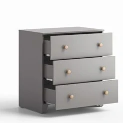 Little Acorns Classic Oak Effect Cot Bed And 3 Drawer Chest Nursery Set -Home Furnishing Store 30892460 alt05