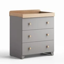 Little Acorns Classic Oak Effect 3 Piece Nursery Furniture Set 24 Little Acorns Classic Oak Effect 3 Piece Nursery Furniture Set -Home Furnishing Store 30892462 alt04