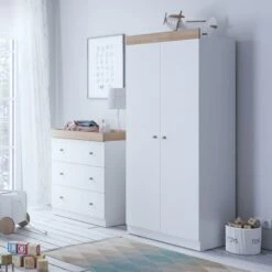 Little Acorns Burlington 3 Drawer Chest And Wardrobe Nursery Set -Home Furnishing Store 30892464