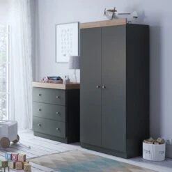 Little Acorns Burlington 3 Drawer Chest And Wardrobe Nursery Set -Home Furnishing Store 30892467