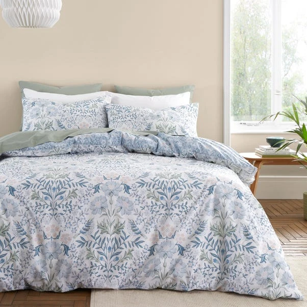 Bianca Hedgerow Hopper 200 Thread Count Cotton Blue Duvet Cover And Pillowcase Set 13 Bianca Hedgerow Hopper 200 Thread Count Cotton Blue Duvet Cover And Pillowcase Set - Image 11