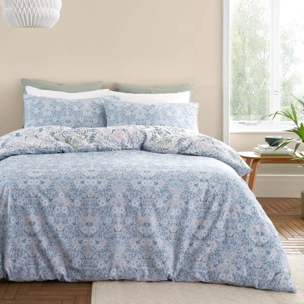 Bianca Hedgerow Hopper 200 Thread Count Cotton Blue Duvet Cover And Pillowcase Set 14 Bianca Hedgerow Hopper 200 Thread Count Cotton Blue Duvet Cover And Pillowcase Set - Image 12