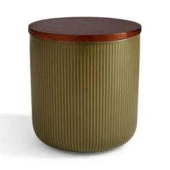 Lynton Olive Ribbed Kitchen Canister -Home Furnishing Store 30893320 alt02