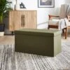 Faux Linen Rectangular Ottoman -Home Furnishing Store 30893853
