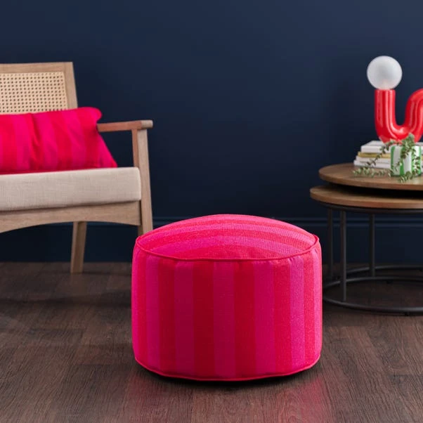 Elements Sutton Stripe Pouffe 6 Elements Sutton Stripe Pouffe - Image 4