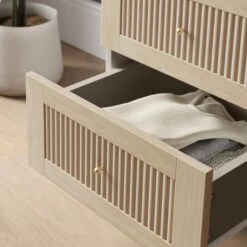 Maeva 2 Drawer Bedside Table, Light Oak Effect 11 Maeva 2 Drawer Bedside Table, Light Oak Effect -Home Furnishing Store 30894169 alt02