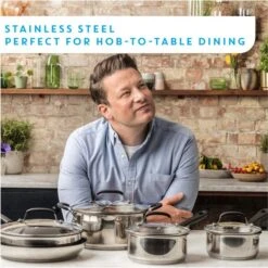 Jamie Oliver By Tefal Quick & Easy Stainless Steel Frying Pan, 28cm -Home Furnishing Store 30894948 alt02