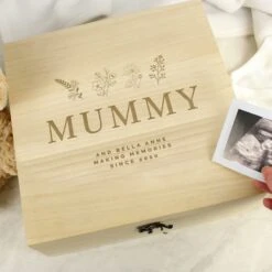 Personalised Floral Wooden Memory Box -Home Furnishing Store 30897515 alt03