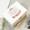 Personalised Floral Wishes White Wooden Memory Box -Home Furnishing Store 30897517