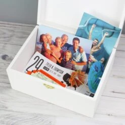 Personalised Floral Wishes White Wooden Memory Box -Home Furnishing Store 30897517 alt05