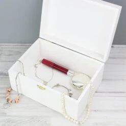 Personalised Floral Wishes White Wooden Memory Box -Home Furnishing Store 30897517 alt06