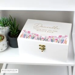 Personalised Wild Flower White Storage Box -Home Furnishing Store 30897519 alt03