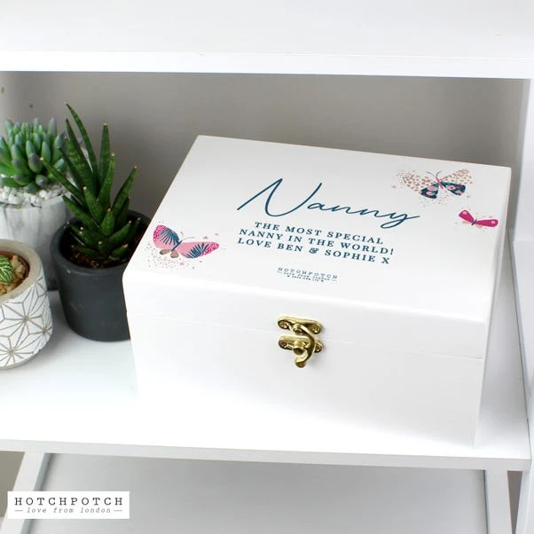 Personalised Butterfly White Storage Box 4 Personalised Butterfly White Storage Box - Image 2