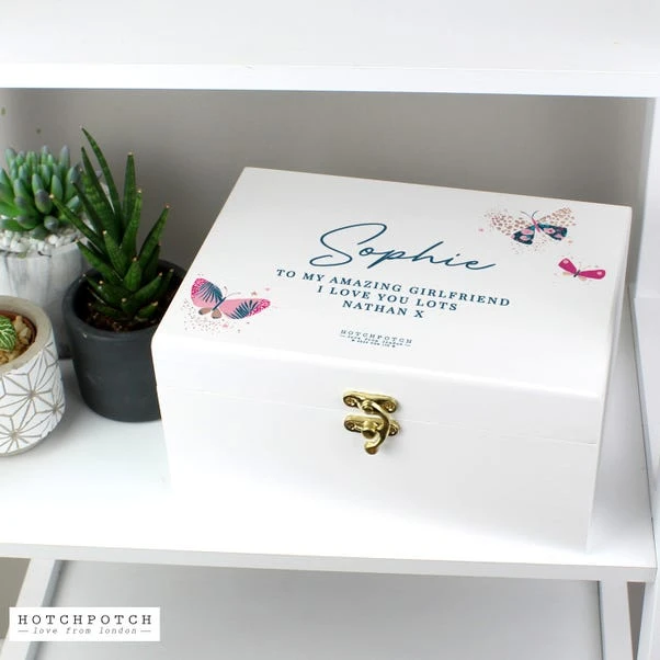 Personalised Butterfly White Storage Box 6 Personalised Butterfly White Storage Box - Image 4