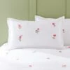 Rosetta Floral Embroidery Oxford Pillowcase -Home Furnishing Store 30897802
