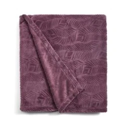 Leila Leaf Fleece Throw 130x170cm 35 Leila Leaf Fleece Throw 130x170cm -Home Furnishing Store 30898338 alt03