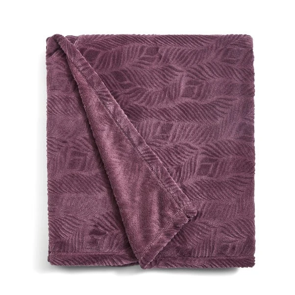Leila Leaf Fleece Throw 130x170cm 16 Leila Leaf Fleece Throw 130x170cm - Image 14