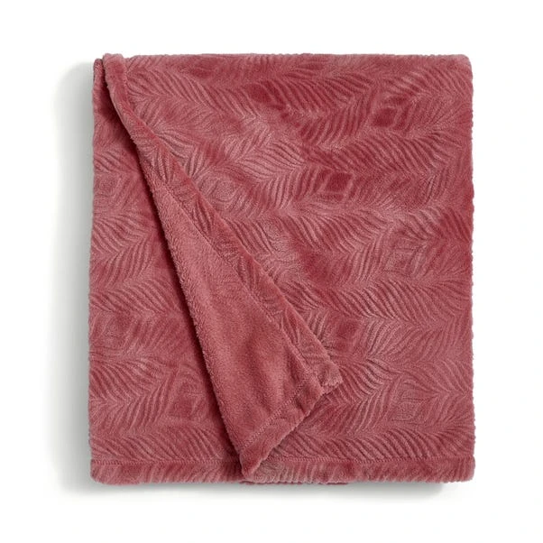 Leila Leaf Fleece Throw 130x170cm 6 Leila Leaf Fleece Throw 130x170cm - Image 4