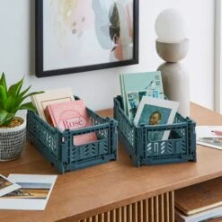 Pack Of 2 Foldable Crates -Home Furnishing Store 30898616