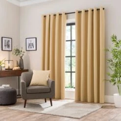 Neptune Textured Blackout Eyelet Curtains -Home Furnishing Store 30898833 alt01