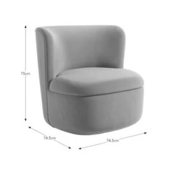 Modern Curves Velvet Occasional Chair -Home Furnishing Store 30901490 alt09