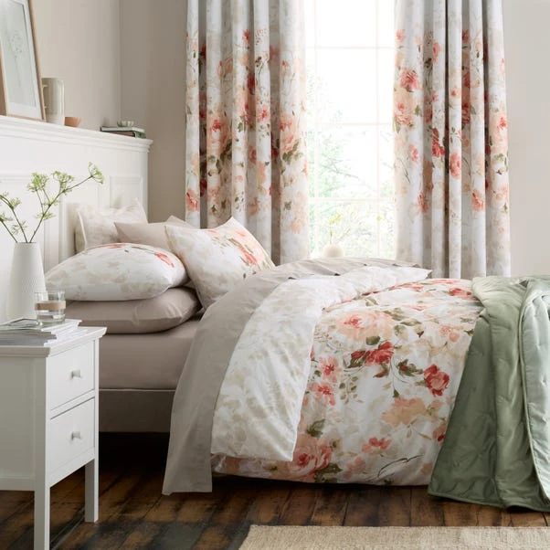 Evelyn Rose Coral Duvet Cover And Pillowcase Set 18 Evelyn Rose Coral Duvet Cover And Pillowcase Set - Image 16