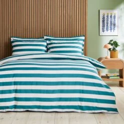 Elements Bold Stripe Cotton Duvet Cover And Pillowcase Set 30 Elements Bold Stripe Cotton Duvet Cover And Pillowcase Set -Home Furnishing Store 30902552
