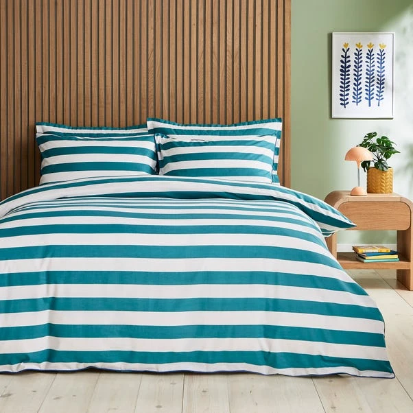 Elements Bold Stripe Cotton Duvet Cover And Pillowcase Set 11 Elements Bold Stripe Cotton Duvet Cover And Pillowcase Set - Image 9