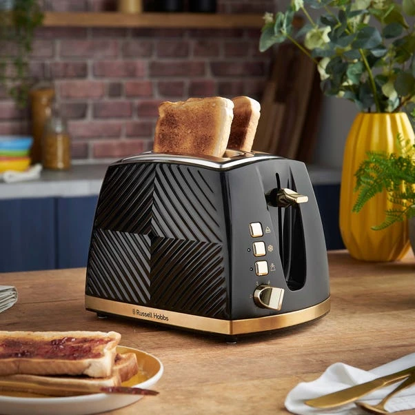 Russell Hobbs Groove Black Kettle & 2 Slice Toaster Set 10 Russell Hobbs Groove Black Kettle & 2 Slice Toaster Set - Image 8