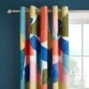Elements Abstract Blocks Blackout Eyelet Curtains 2 Elements Abstract Blocks Blackout Eyelet Curtains -Home Furnishing Store 30903797