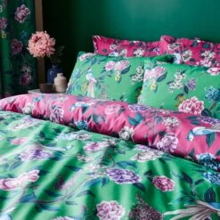 Milanna Blooms Green Duvet Cover And Pillowcase Set 32 Milanna Blooms Green Duvet Cover And Pillowcase Set -Home Furnishing Store 30904200 alt06