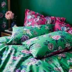 Milanna Blooms Green Duvet Cover And Pillowcase Set 33 Milanna Blooms Green Duvet Cover And Pillowcase Set -Home Furnishing Store 30904200 alt07