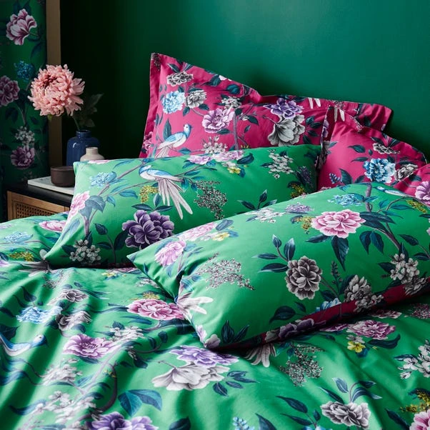 Milanna Blooms Green Duvet Cover And Pillowcase Set 18 Milanna Blooms Green Duvet Cover And Pillowcase Set - Image 16