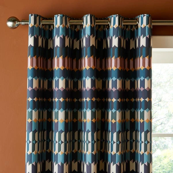 Oden Geometric Eyelet Curtains 9 Oden Geometric Eyelet Curtains - Image 7