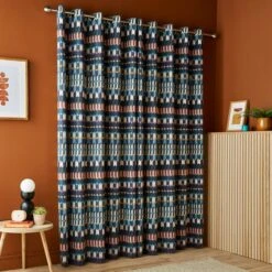 Oden Geometric Eyelet Curtains 24 Oden Geometric Eyelet Curtains -Home Furnishing Store 30904256 alt04
