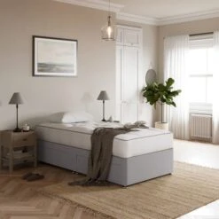 Fogarty 1500 Pocket Wool Mattress Divan Set, Faux Linen 38 Fogarty 1500 Pocket Wool Mattress Divan Set, Faux Linen -Home Furnishing Store 30904403