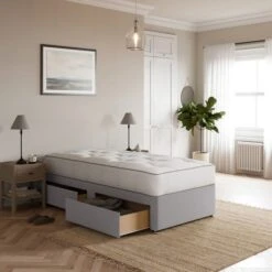 Fogarty 1500 Pocket Wool Mattress Divan Set, Faux Linen 39 Fogarty 1500 Pocket Wool Mattress Divan Set, Faux Linen -Home Furnishing Store 30904403 alt01