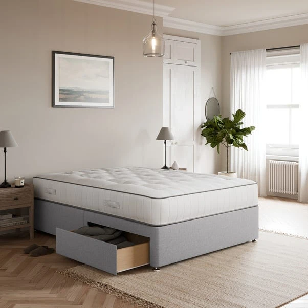 Fogarty 1500 Pocket Wool Mattress Divan Set, Faux Linen 8 Fogarty 1500 Pocket Wool Mattress Divan Set, Faux Linen - Image 6