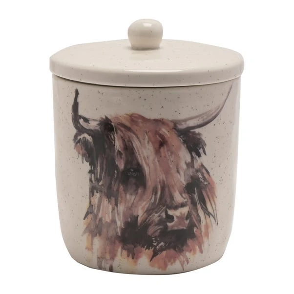 Meg Hawkins Highland Cow Storage Canister 5 Meg Hawkins Highland Cow Storage Canister - Image 3