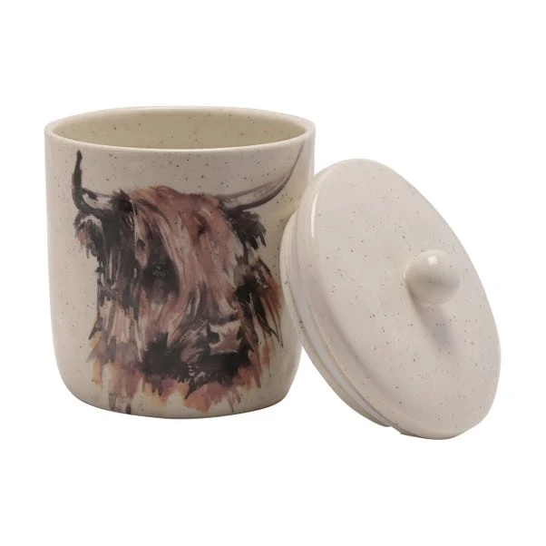 Meg Hawkins Highland Cow Storage Canister 6 Meg Hawkins Highland Cow Storage Canister - Image 4