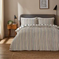 Woodland Check Fleece Duvet Cover And Pillowcase Set -Home Furnishing Store 30905187 alt02