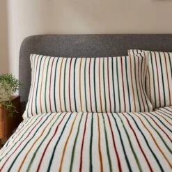 Woodland Check Fleece Duvet Cover And Pillowcase Set -Home Furnishing Store 30905187 alt03