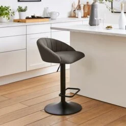 Lowen Adjustable Bar Stool, Faux Leather -Home Furnishing Store 30907959