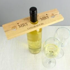 Personalised Married Couple Wine Glass And Bottle Holder -Home Furnishing Store 30908442 alt02
