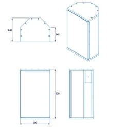 Simplicity Single Door Corner Cabinet -Home Furnishing Store 30908837 alt09