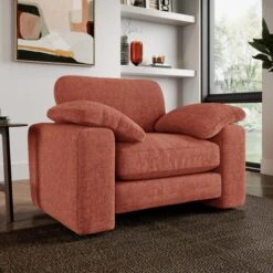 Magnus Soft Textured Chenille Snuggle Sofa -Home Furnishing Store 30909955
