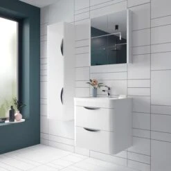 Parade Wall Mounted Vanity Unit With Polymarble Basin -Home Furnishing Store 30910335 alt04