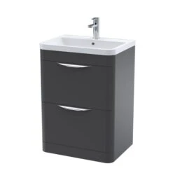 Parade Floor Standing 2 Drawer Vanity Unit With Ceramic Basin 12 Parade Floor Standing 2 Drawer Vanity Unit With Ceramic Basin -Home Furnishing Store 30910361